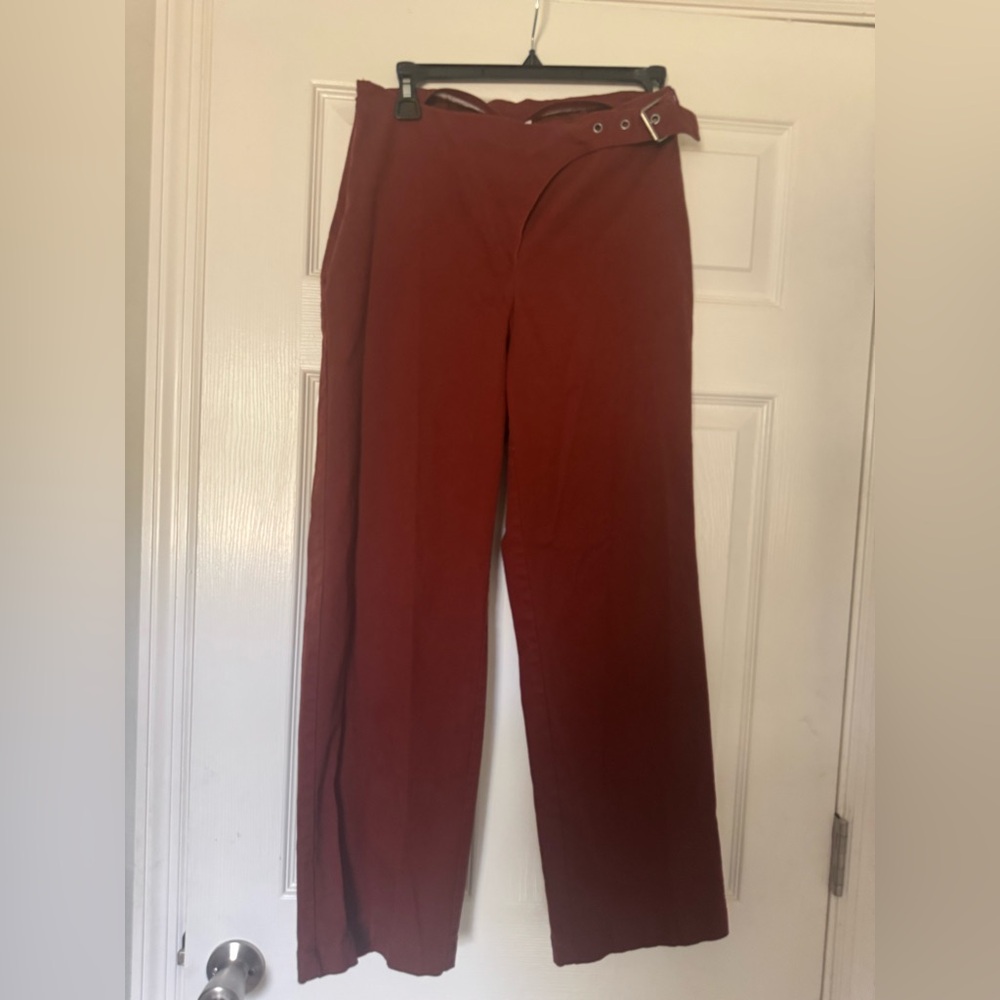 Wide Leg Rust Pants